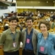 Observateurs (chercheurs) à l'Autorité internationale des fonds marins à Kingston en Jamaïque, juillet 2023. De gauche à droite : Tiago Pires da Cruz, Pierre-Yves Cadalen, Catherine Blanchard.