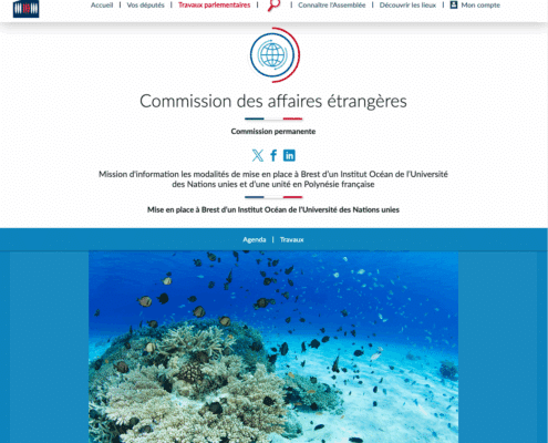 Aperçu du site de l'Assemblée nationale